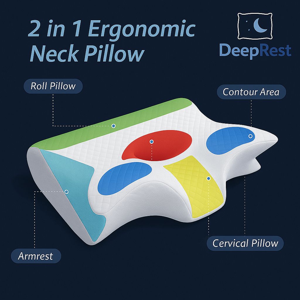 DeepRest Orthopedic Pillow Memory Foam-Cooling