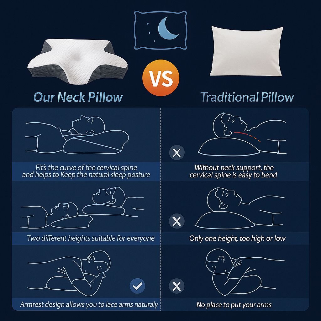 DeepRest Orthopedic Pillow Memory Foam-Cooling